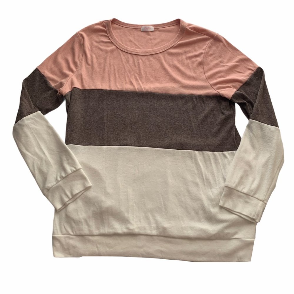 Halife Color Block Long Sleeve Large
